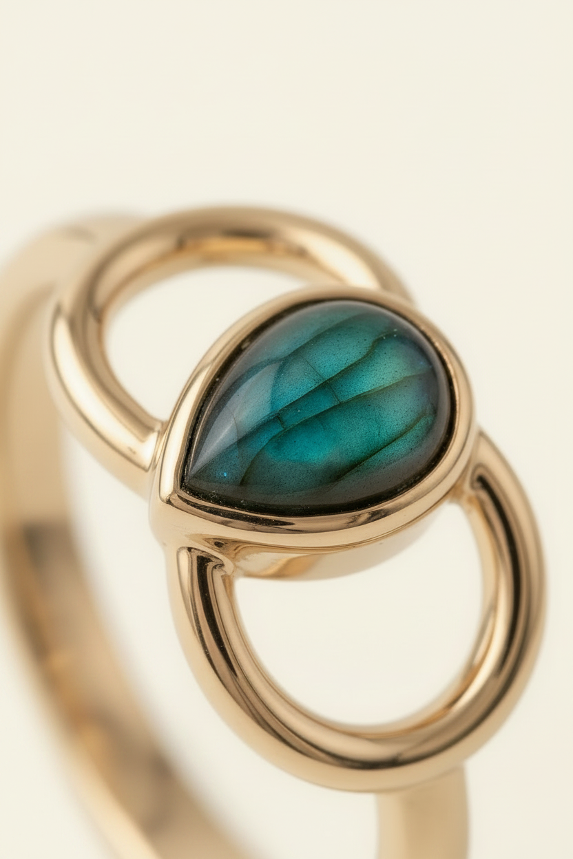 Solar Arc Ring – Rose Gold – Macro