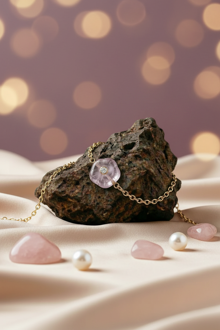 Petal Stone Bracelet Gold - Rock Editorial