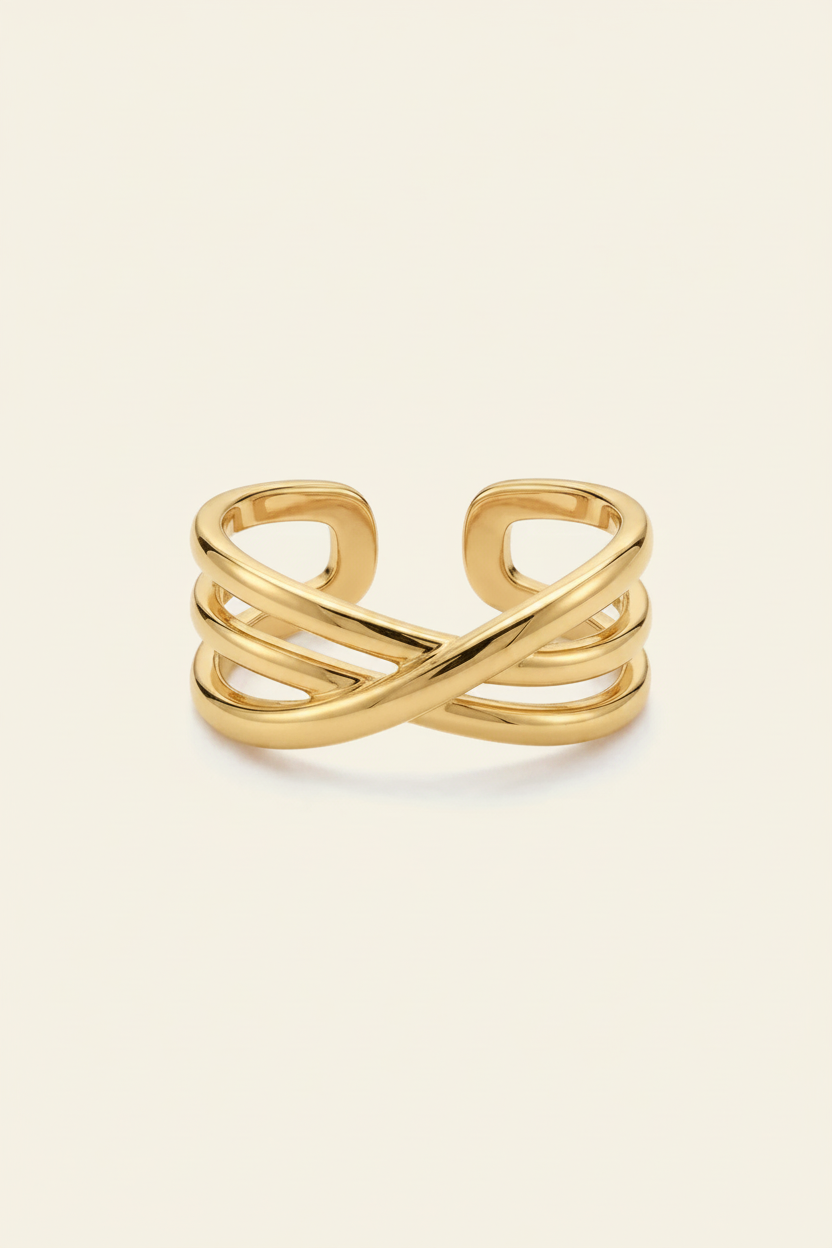 Cross Ring - Gold - Front Product Shot
