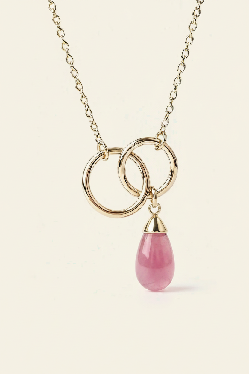 Serenity Stone Pendant Necklace - Gold - Full Product Shot