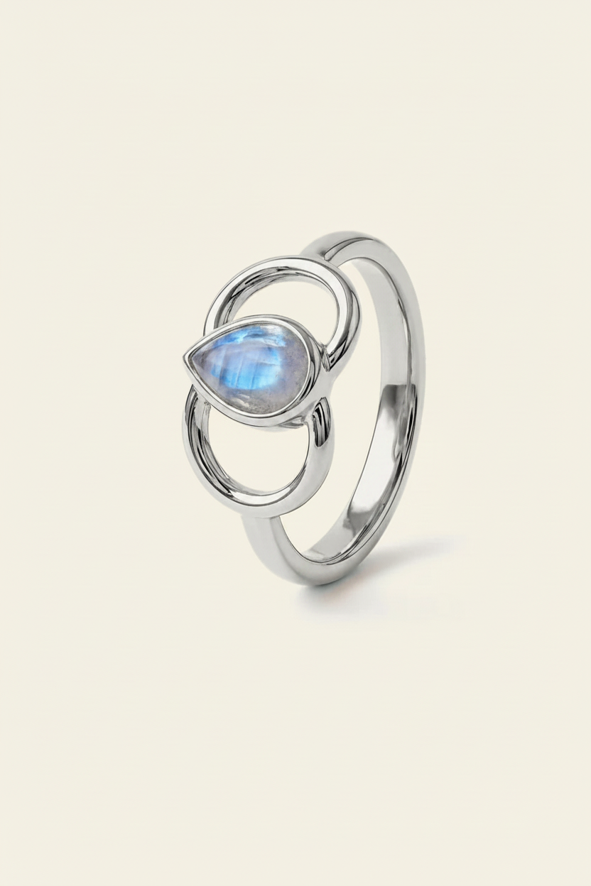 Celestial Orbit Ring – Silver – 3/4 Angle