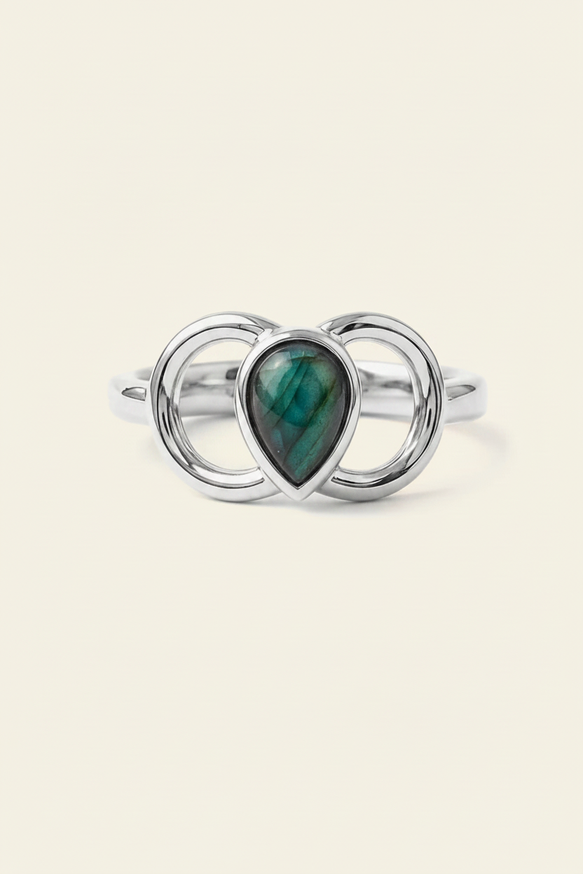 Solar Arc Ring – Silver – Front Flat