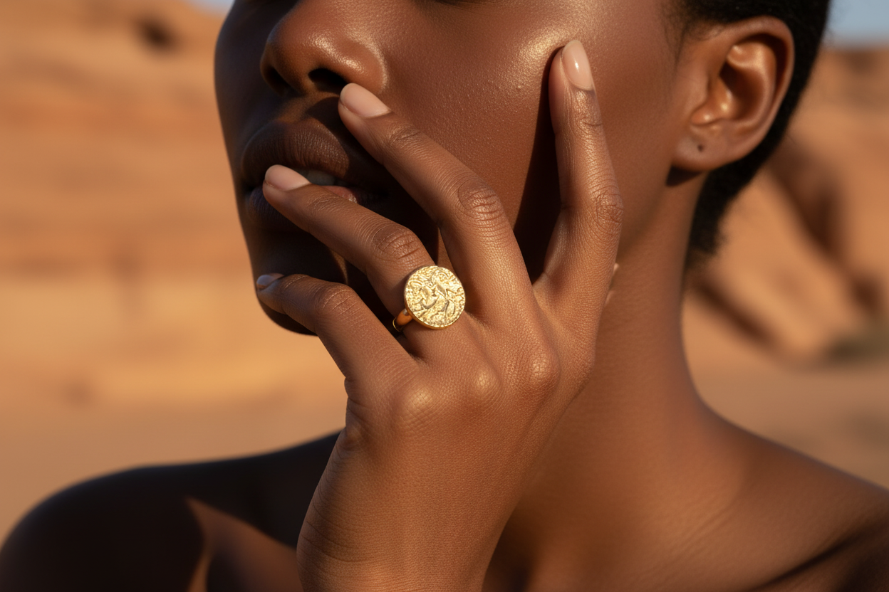 Celestial Orbit Ring Gold — Banner Editorial