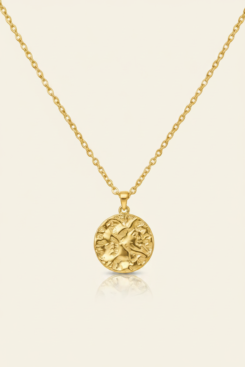 Lumière Medallion Pendant Necklace – Gold, product hero