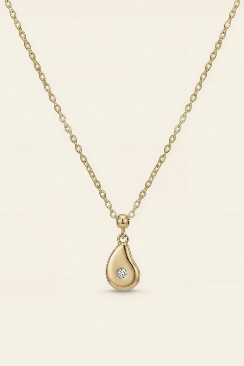 Lumière Drop Necklace Gold - Full Necklace