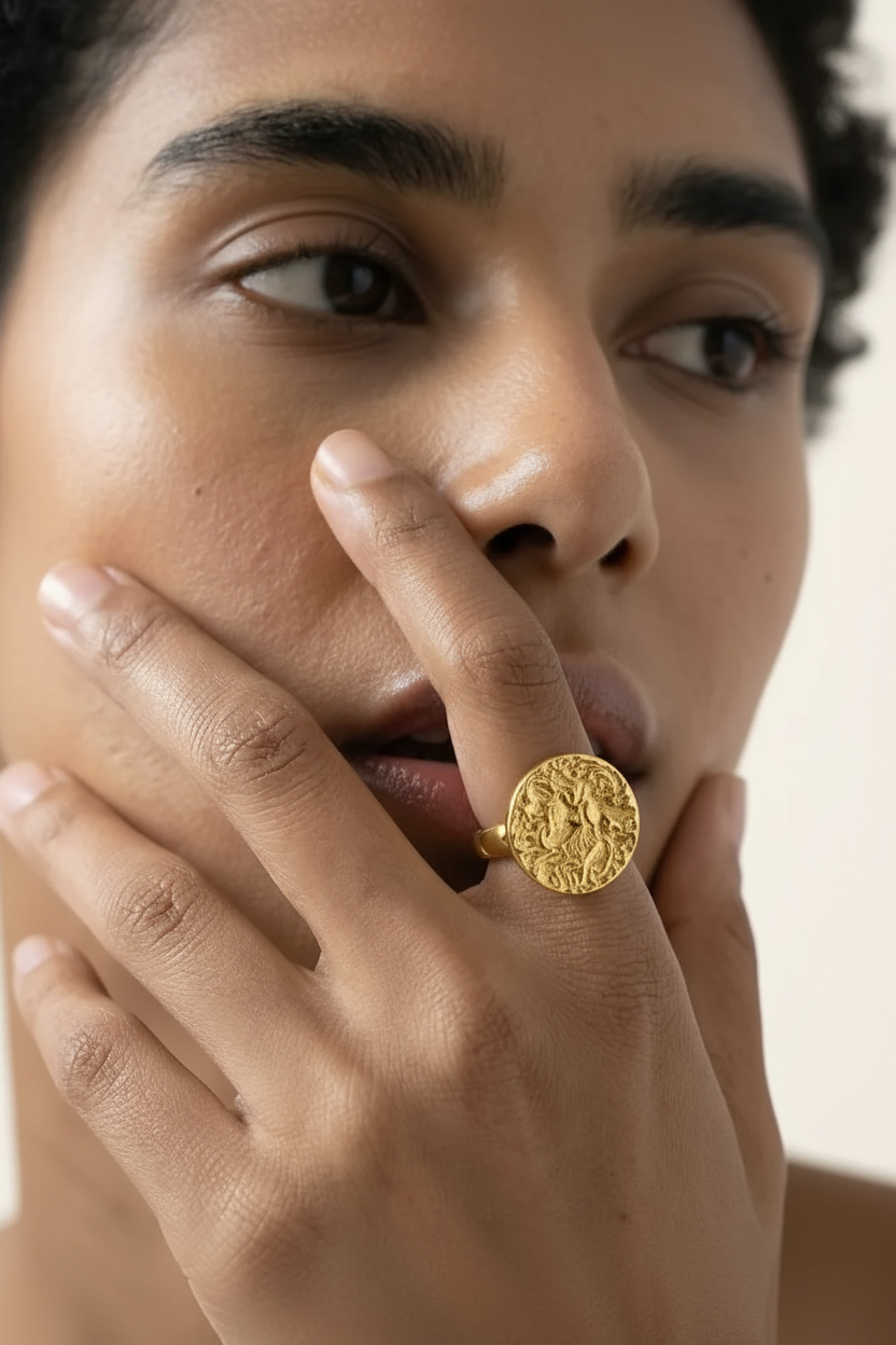 Celestial Orbit Ring - Gold - Model Lifestyle