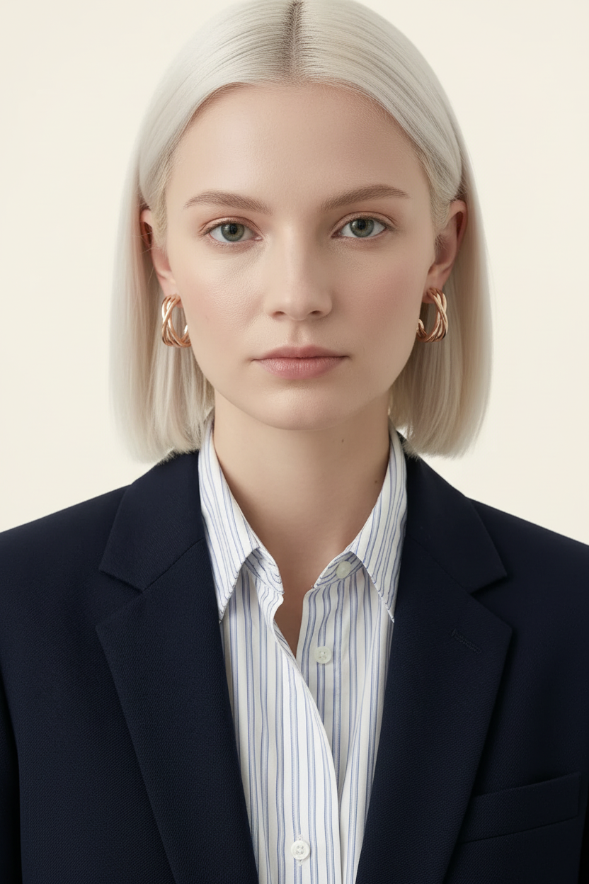 Weave Hoop Earrings - Gold - Lifestyle Portrait