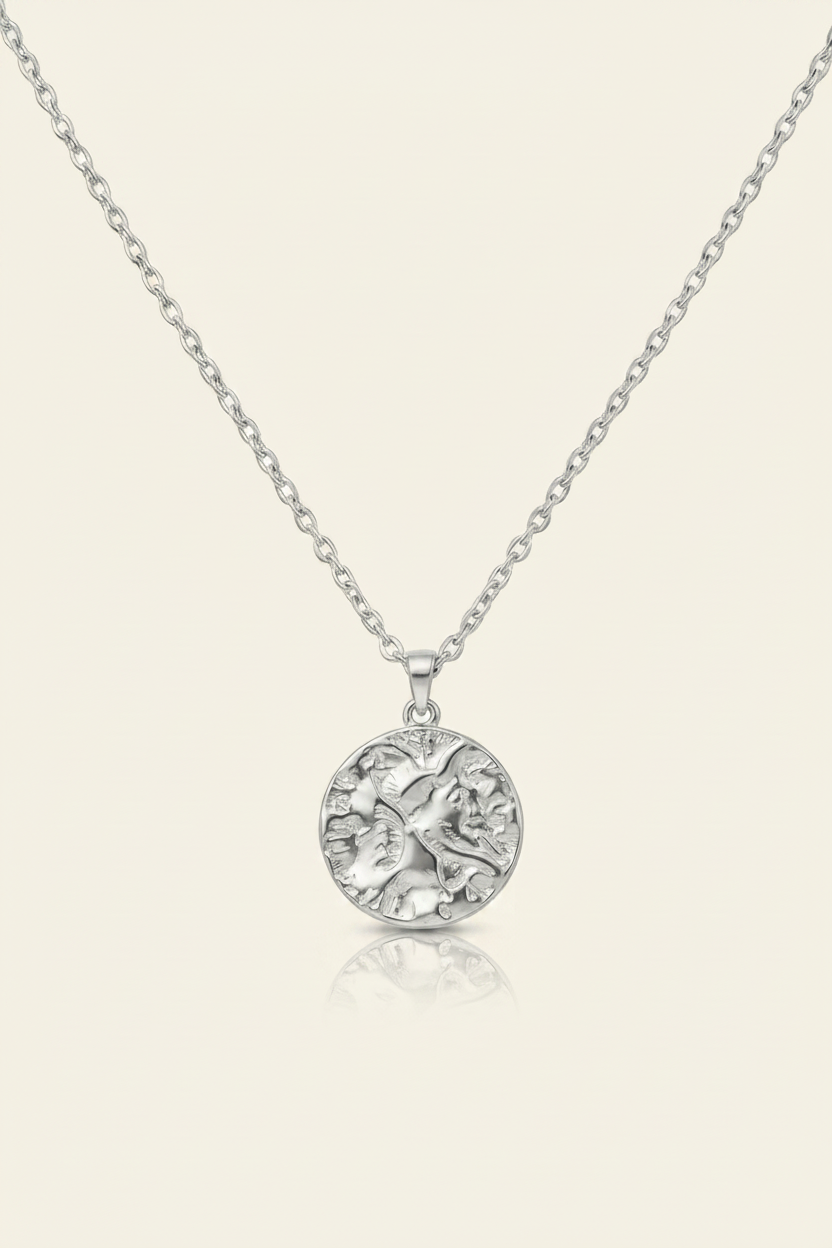 Lumière Medallion Pendant Necklace – Silver, product hero