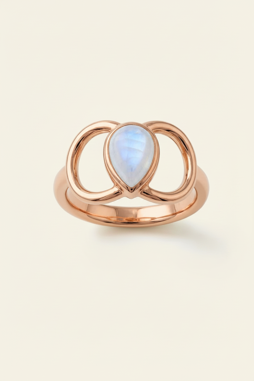 Celestial Orbit Ring – Rose Gold – Front