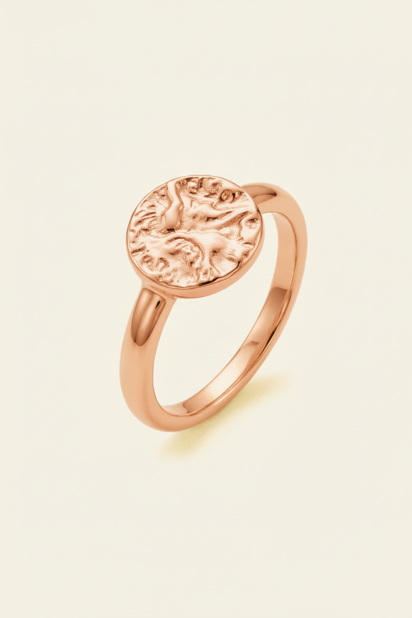 Celestial Orbit Ring - Rose Gold - 3/4 Angle