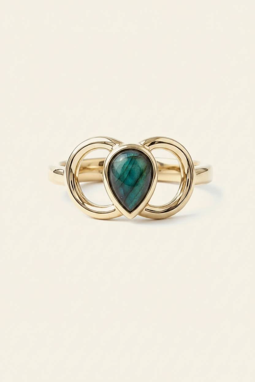 Solar Arc Ring – Gold – Front Flat