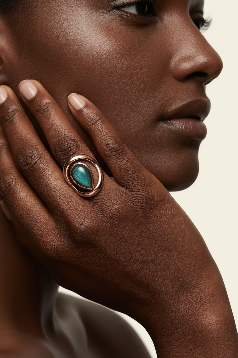 Solar Arc Ring – Rose Gold – Lifestyle