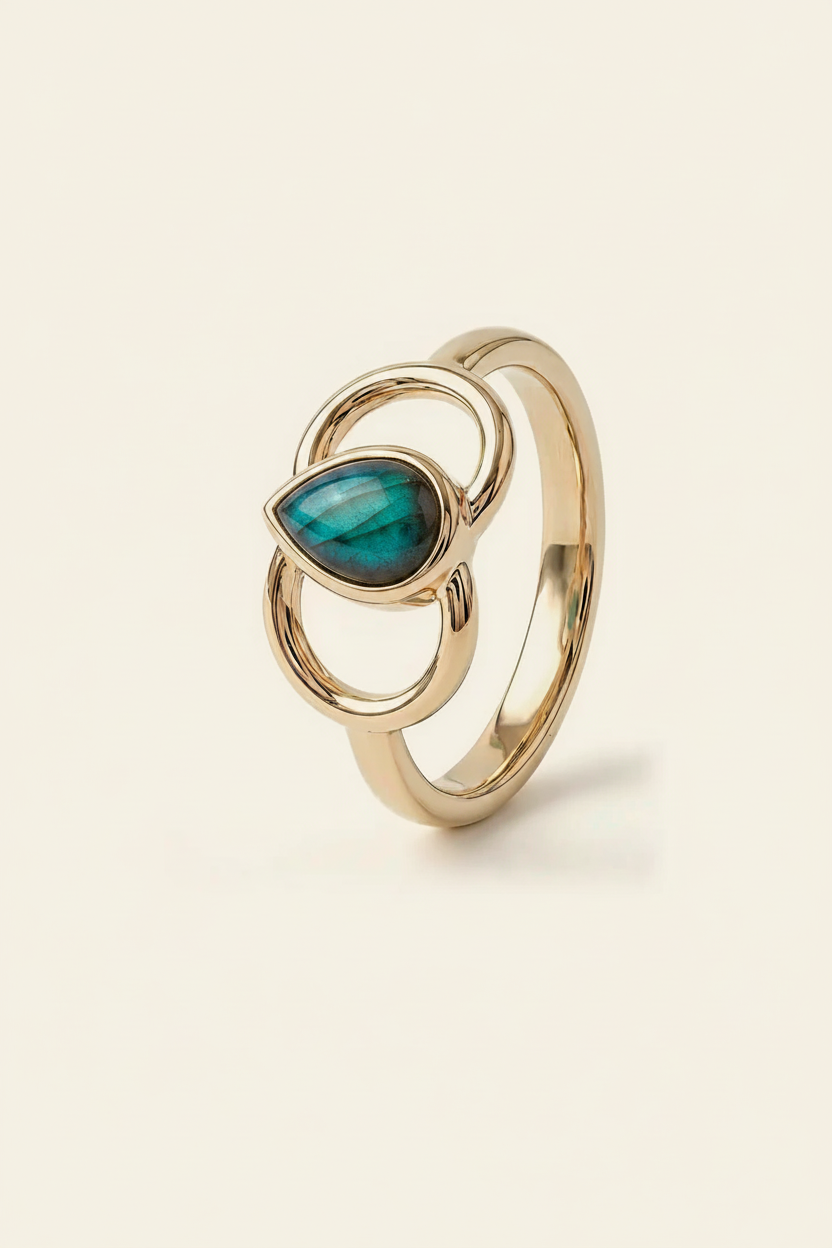 Solar Arc Ring – Gold – 3/4 Angle