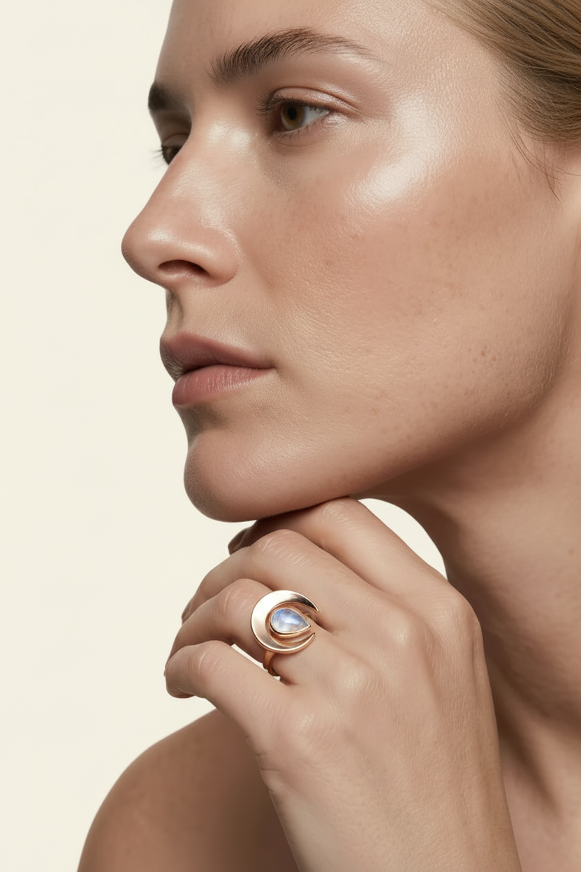 Celestial Orbit Ring – Rose Gold – Lifestyle