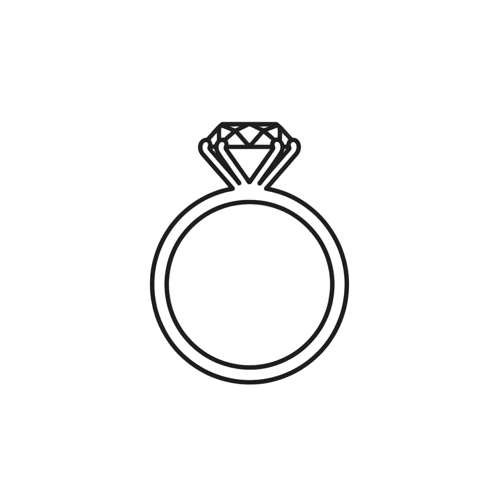 Minimalist Luxury Diamond Ring Icon