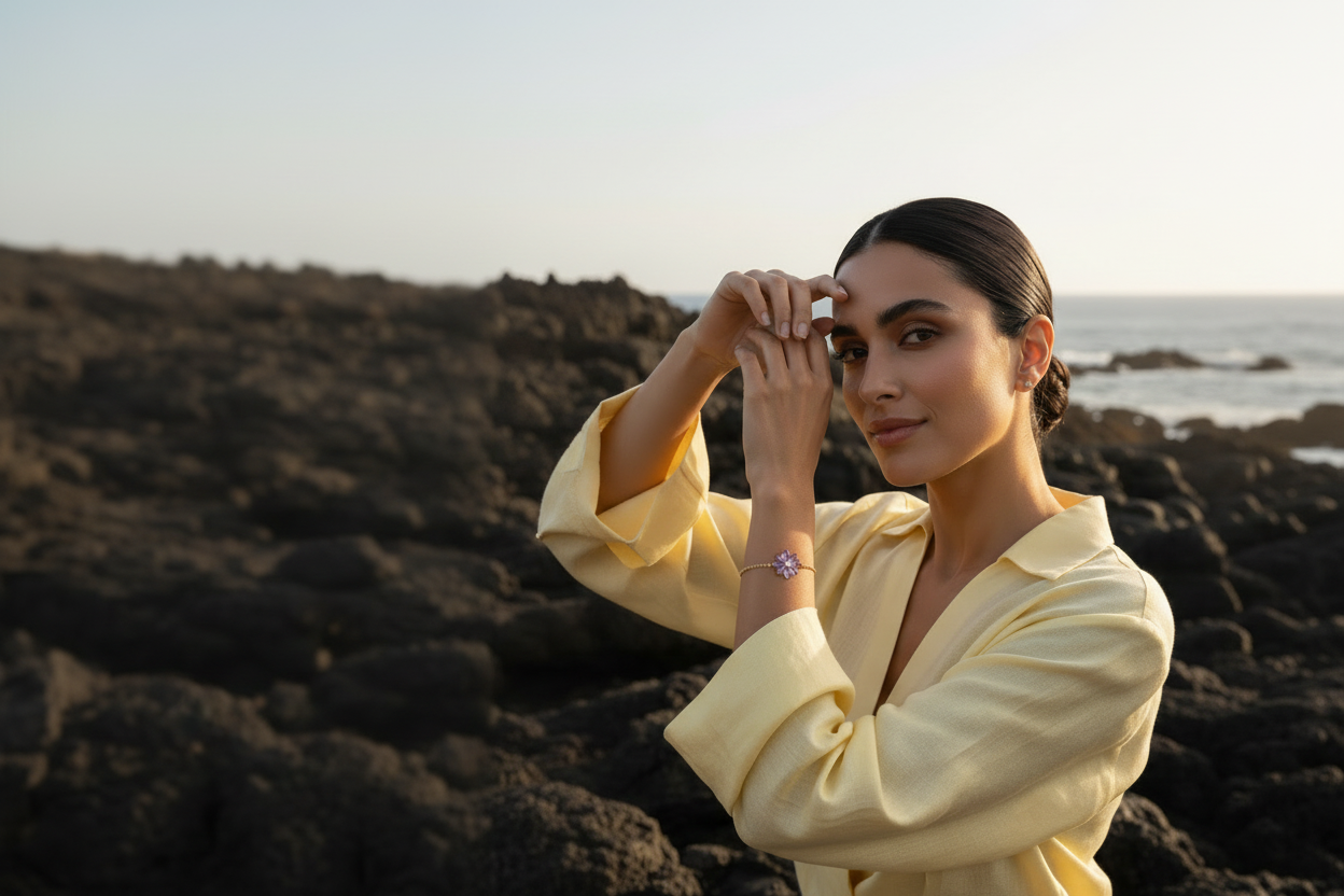 Petal Stone Bracelet — Landscape Campaign